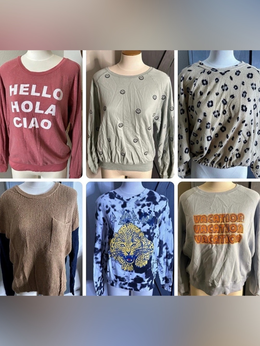 Bundle of 6 Sweatshirt/Tops.
